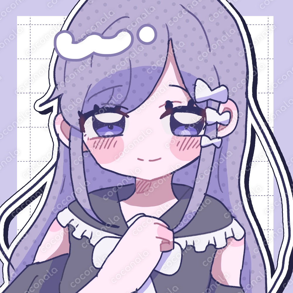 アイコンイラスト 紫髪の女の子