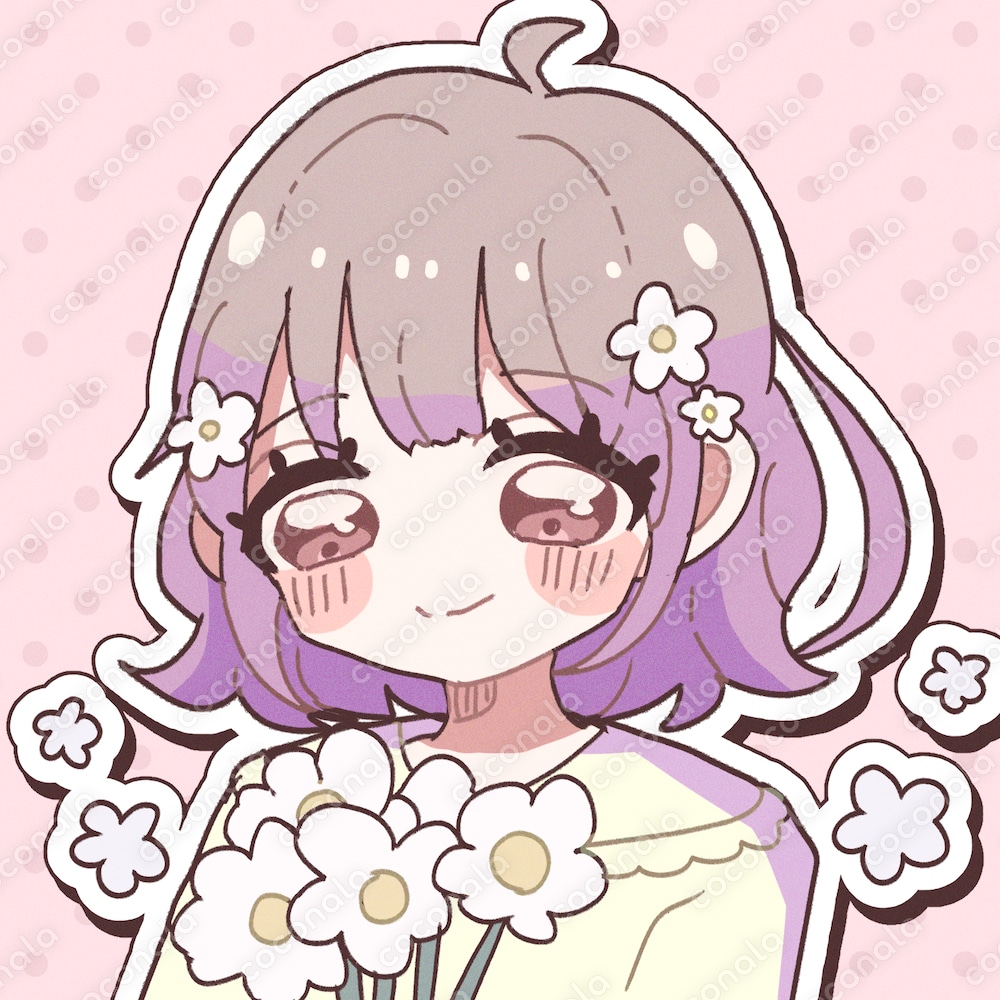 アイコンイラスト お花の女の子