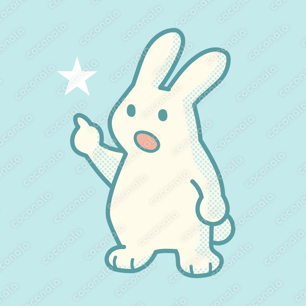 イラスト【星指すうさぎ】/ アイコンにも！ | ココナラコンテンツ