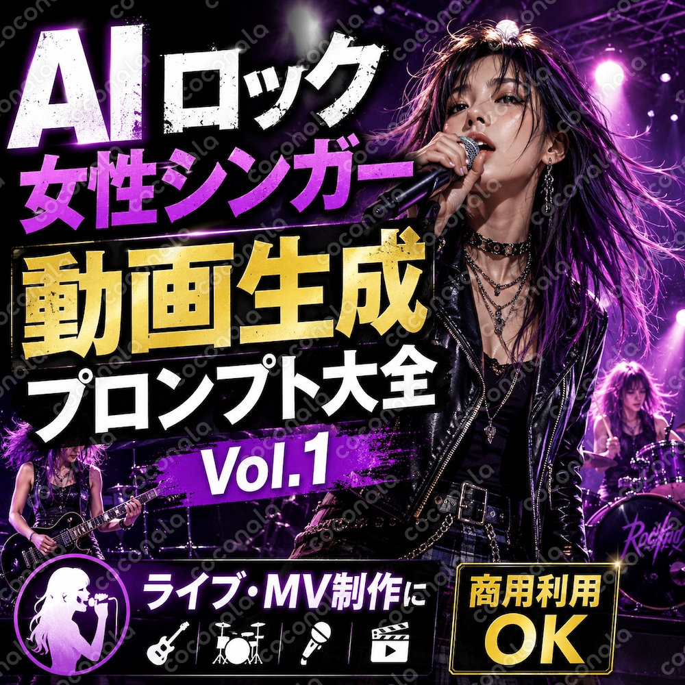 AI女性ロックシンガー動画を魅力的に演出！