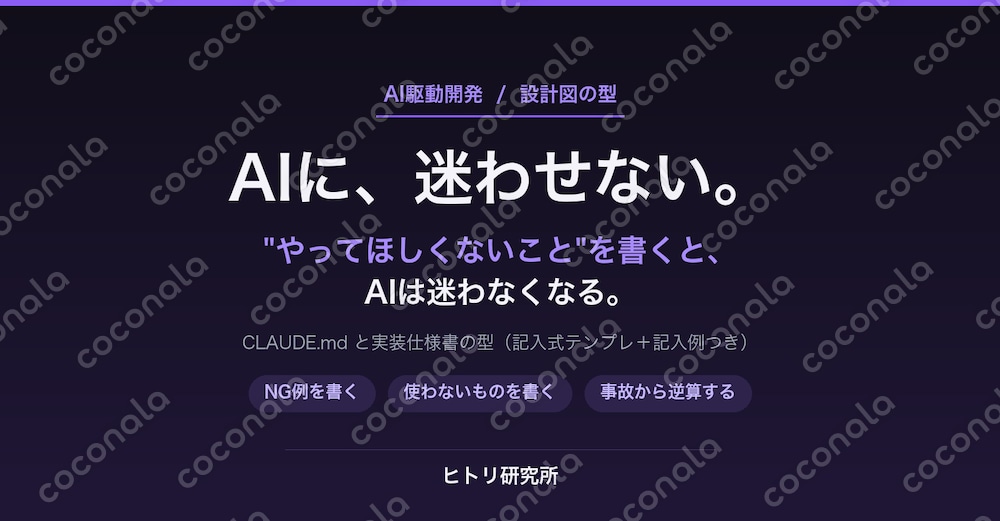 AIに迷わせないCLAUDE.mdの型｜PDF一括版・全31ページ