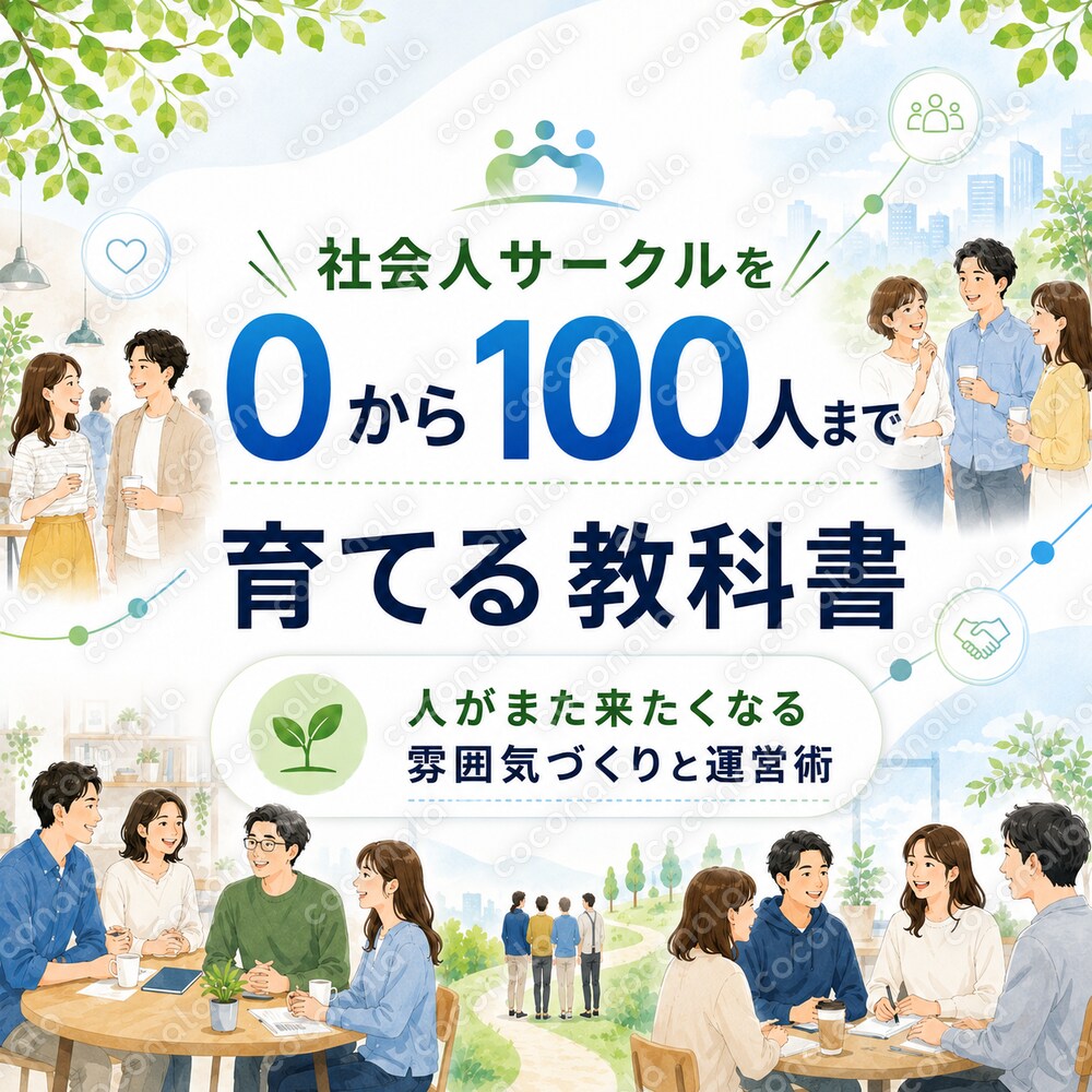 社会人サークルを0から100人まで育てる方法を教えます