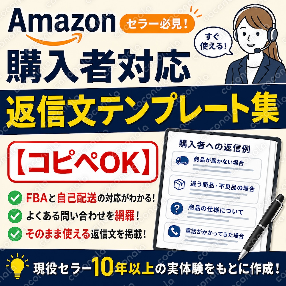 Amazonセラー向け 購入者対応・返信文テンプレート集【コピペOK】