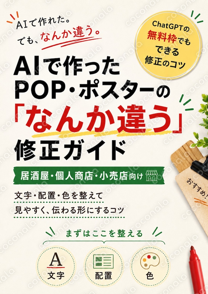 AIで作ったPOPの「なんか違う」修正ガイド【お試し版】