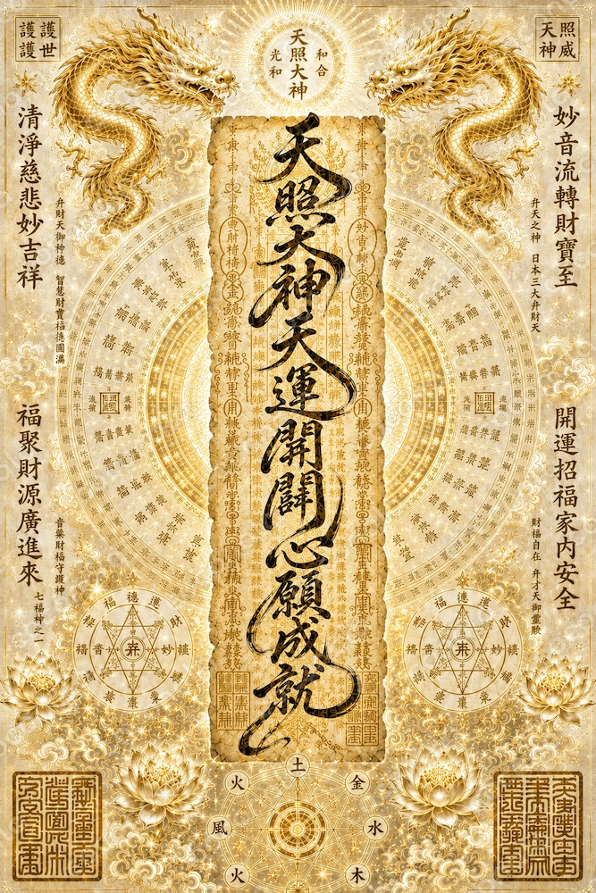 【確定入手】天照大神天運開闢心願成就霊符｜迷いで止まった一歩を進めるための開運札