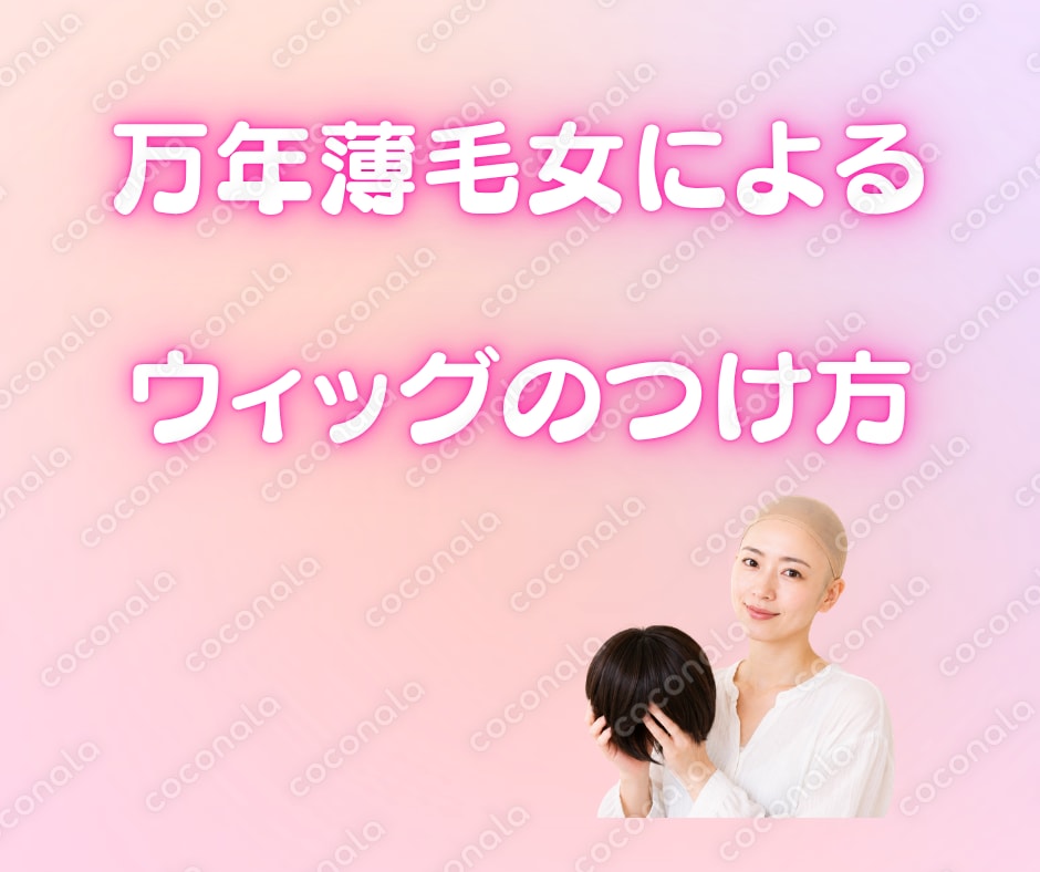 万年薄毛女によるウィッグのつけ方　ゆるレクチャー