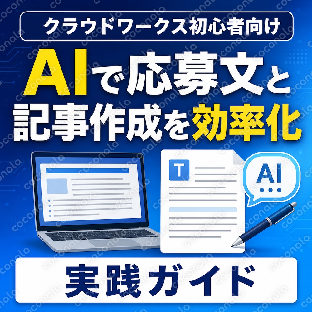 クラウドワークス初心者向け|AIで応募文と記事作成を効率化する実践ガイド