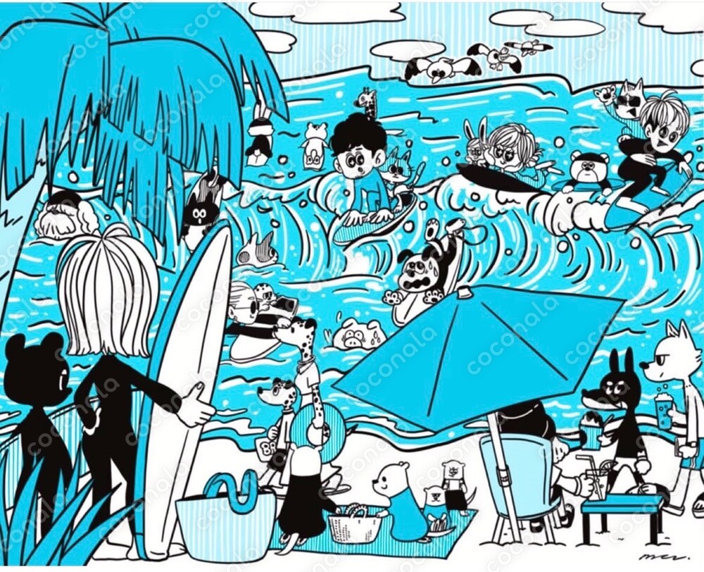 キャンバスイラスト(F3)『S E A.』