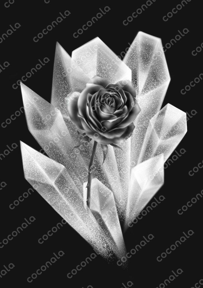 薔薇と水晶