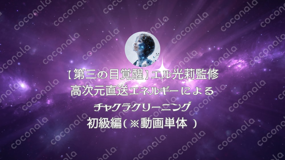 【第三の目覚醒】(初級編)エル光莉・高次元直送エネルギーによるチャクラクリーニング（動画単体 ）