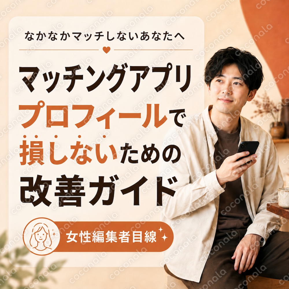 マッチングアプリで損しないための プロフィール改善ガイド